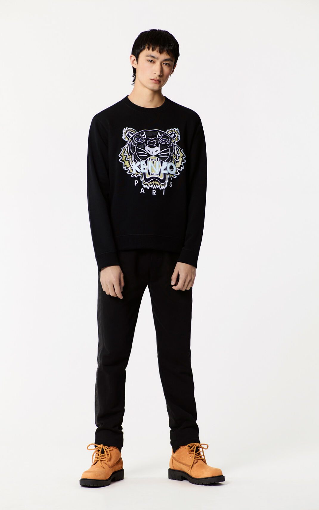 Kenzo Tiger Sweatshirt Erkek Siyah | 9548-DRASM
